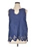 Soft Surroundings Blue Sleeveless Blouse Size XL - photo 1