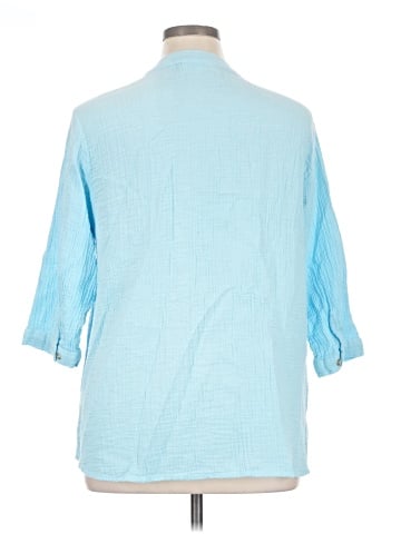 North Style 3/4 Sleeve Button-Down Shirt (view 2)