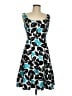 Nine West Print Teal Cocktail Dress Size 6 - photo 1