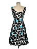 Nine West Print Teal Cocktail Dress Size 6 - photo 2