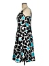Nine West Print Teal Cocktail Dress Size 6 - photo 5