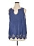 Soft Surroundings Blue Sleeveless Blouse Size XL - photo 1