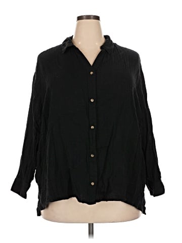 Old Navy 3/4 Sleeve Button-Down Shirt (view 1)