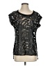 Ro & De 100% Polyester Black Short Sleeve Top Size S - photo 1