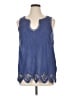 Soft Surroundings Blue Sleeveless Blouse Size XL - photo 1