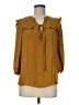 Ultra Pink 100% Polyester Gold 3/4 Sleeve Blouse Size M - photo 1