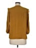 Ultra Pink 100% Polyester Gold 3/4 Sleeve Blouse Size M - photo 2