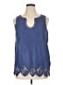 Soft Surroundings Blue Sleeveless Blouse Size XL - photo 1