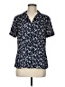Coldwater Creek 100% Polyester Print Blue Short Sleeve Blouse Size M - photo 1