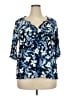 Style&Co 100% Rayon Blue 3/4 Sleeve Blouse Size 2X - photo 1