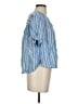 Pilcro 100% Linen Blue Short Sleeve Blouse Size XS - photo 4