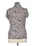 DKNY Animal Print Silver Short Sleeve Blouse Size XL - photo 2