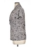 DKNY Animal Print Silver Short Sleeve Blouse Size XL - photo 5