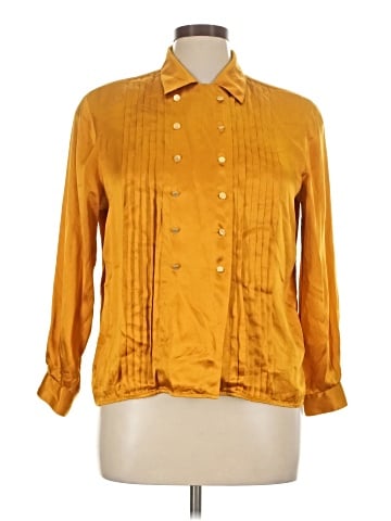 Jones New York Sport Long Sleeve Silk Top (view 1)