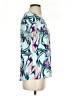 Cooper & Ella 100% Polyester Teal Short Sleeve Blouse Size S - photo 4