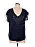 Soprano 100% Polyester Blue Short Sleeve Blouse Size M - photo 1