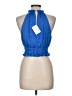 Lavish 100% Polyester Blue Sleeveless Blouse Size M - photo 2