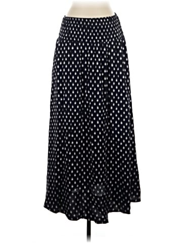 Madewell Smocked-Waist Midi Skirt in Shibori Dot Print (view 1)