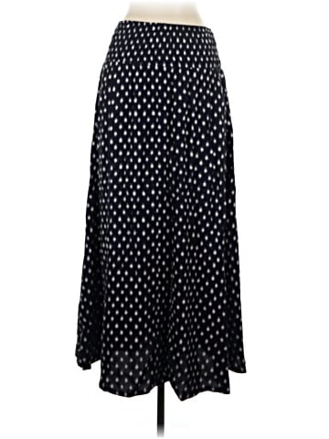 Madewell Smocked-Waist Midi Skirt in Shibori Dot Print (view 2)