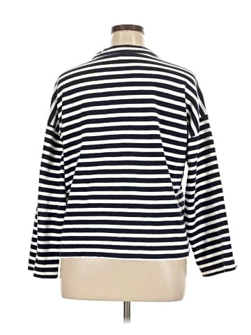 Madewell Lace-Up Long-Sleeve Tee in Stripe (view 2)