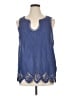 Soft Surroundings Blue Sleeveless Blouse Size XL - photo 1