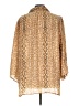 Sunny Leigh 100% Polyester Animal Print Gold 3/4 Sleeve Blouse Size L - photo 2