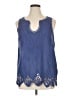Soft Surroundings Blue Sleeveless Blouse Size XL - photo 1