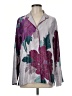 Natori 100% Polyester Floral Purple Long Sleeve Blouse Size M - photo 1