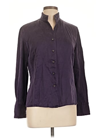Lafayette 148 New York Long Sleeve Silk Top (view 1)
