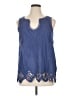 Soft Surroundings Blue Sleeveless Blouse Size XL - photo 1