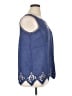 Soft Surroundings Blue Sleeveless Blouse Size XL - photo 4