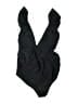 Pink Blush Solid Black One Piece Swimsuit Size M - photo 1