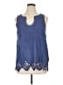 Soft Surroundings Blue Sleeveless Blouse Size XL - photo 1