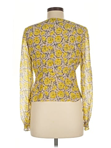 Intermix Long Sleeve Silk Top (view 2)
