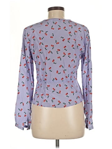 Intermix Long Sleeve Silk Top (view 2)