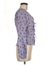 Intermix 100% Silk Blue Long Sleeve Silk Top Size 6 - photo 4