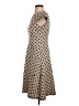 Anne Klein 100% Polyester Polka Dots Tan Casual Dress Size 4 - photo 5