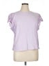 Express 100% Cotton Purple Short Sleeve Top Size XL - photo 1