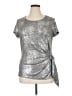 MSK Metallic Silver Short Sleeve Top Size XL - photo 1