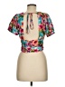 Lulus 100% Polyester Teal Short Sleeve Blouse Size M - photo 2