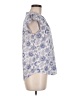 CeCe 100% Cotton Blue Short Sleeve Blouse Size M - photo 4