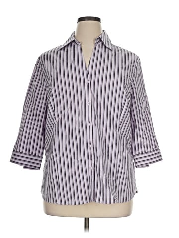 Worthington 3/4 Sleeve Button-Down Shirt (view 1)