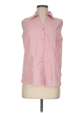 Basic Editions Sleeveless Button-Down Shirt (view 1)