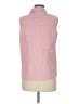Basic Editions Stripes Pink Sleeveless Button-Down Shirt Size M - photo 2