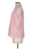 Basic Editions Stripes Pink Sleeveless Button-Down Shirt Size M - photo 5