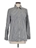 Calvin Klein Stripes Gray Long Sleeve Button-Down Shirt Size M - photo 1
