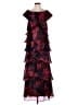 Xscape Black Burgundy Cocktail Dress Size 6 - photo 1
