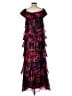 Xscape Black Burgundy Cocktail Dress Size 6 - photo 2