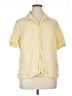 Talbots 100% Linen Yellow Short Sleeve Button-Down Shirt Size 14 - photo 1
