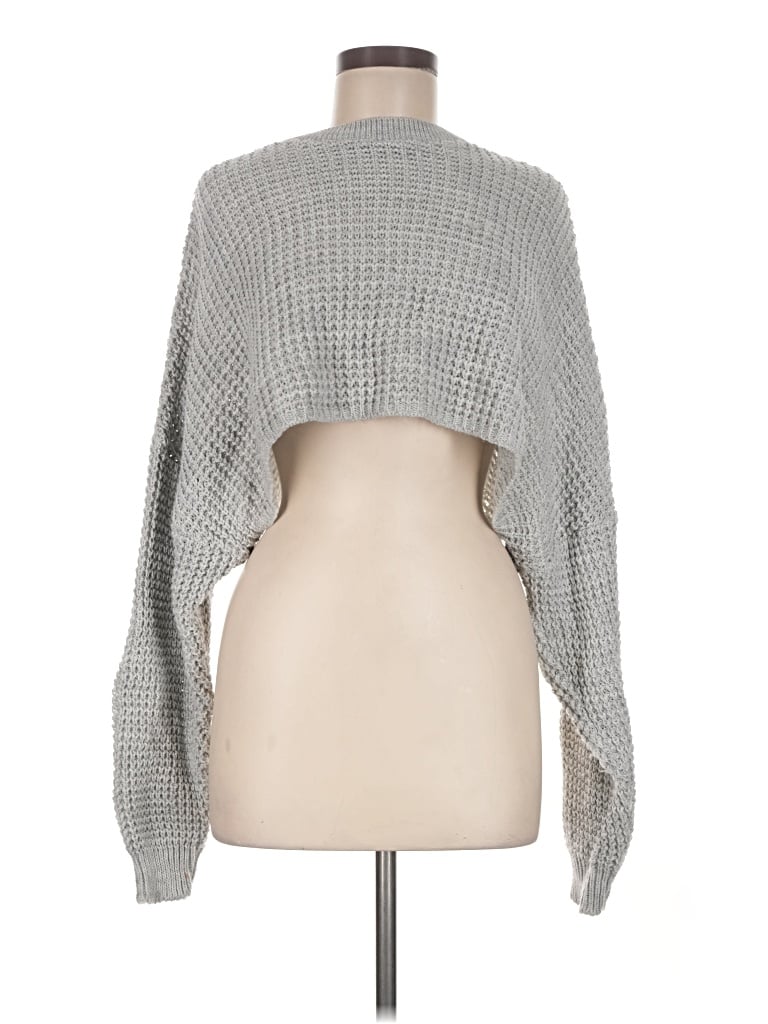 Pre-owned Prettylittlething Pullover Sweater In Gray